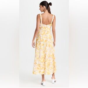 Bardot Yellow Floral Midi Dress